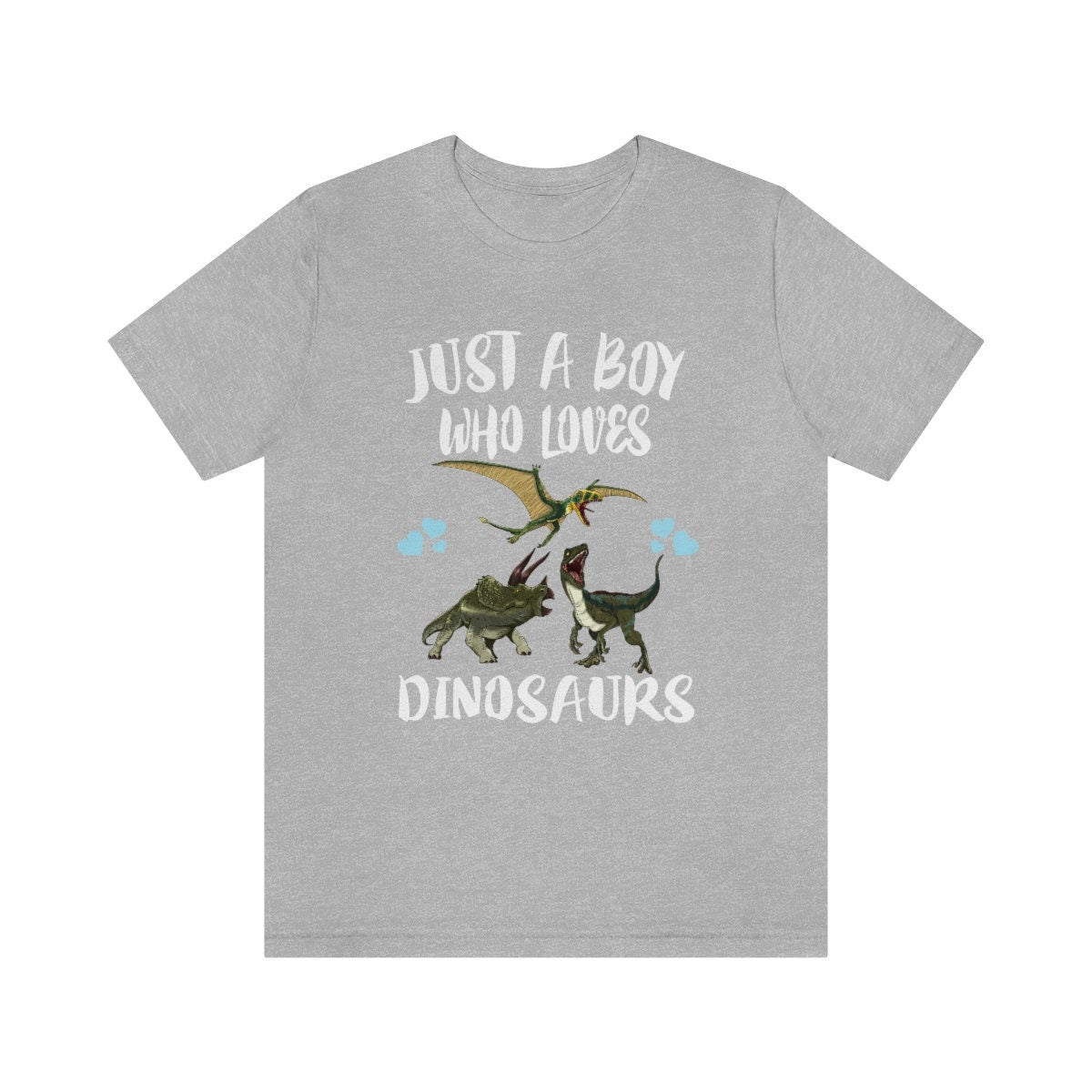 Just A Boy Who Loves Dinosaur Shirt, Triceratops Lover Shirt, Velociraptor Shirt, Pterodactyl Dimorphodon Shirt, Dinosaur Adult Kids Image 2
