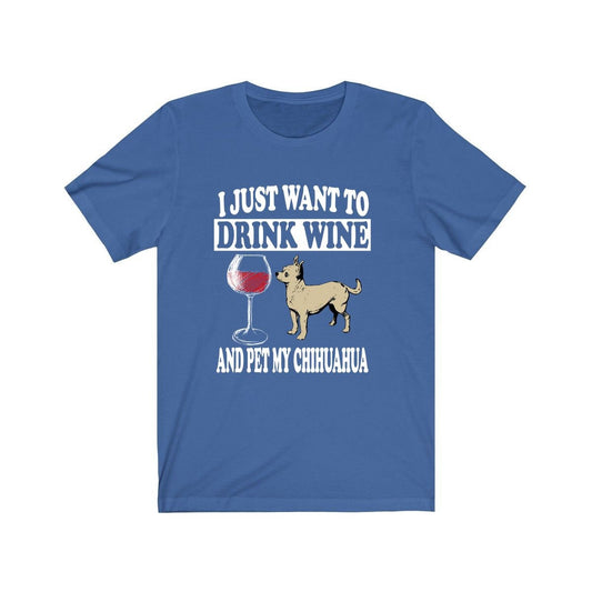 Chihuahua Wine Lover T-Shirt - chihuahua wine print design