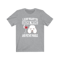 Poodle Wine Lover T-Shirt - poodle wine print design