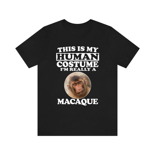 This Is My Human Costume I'm Really A Macaque Shirt - macaque print design