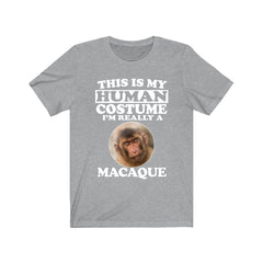 This Is My Human Costume I'm Really A Macaque Shirt - macaque print design