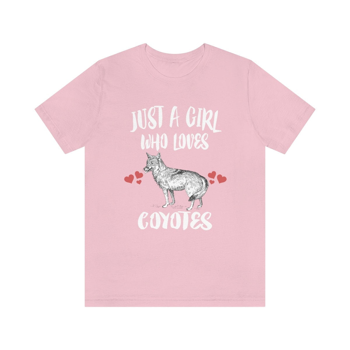 Just A Girl Who Loves Coyotes Shirt, Coyote Shirt, Coyote Lover Gift Animal Lover Adult Toddler Infant Kids Gift T-Shirt Image 1