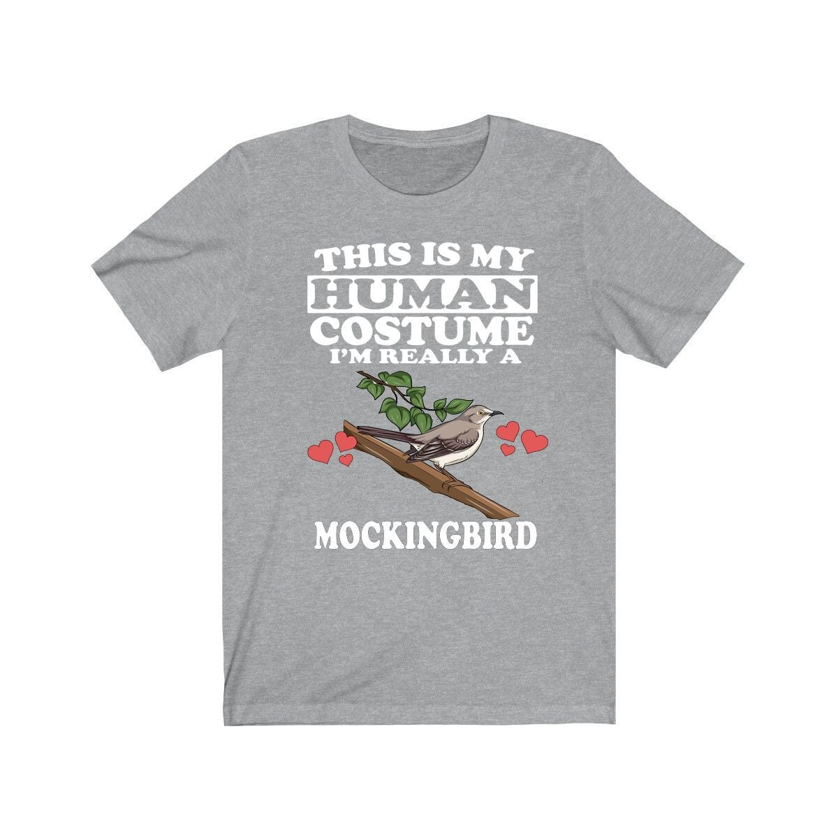 This Is My Human Costume I'm Really A Mockingbird Bird Shirt, Mockingbird Lover Shirt, Birding Shirt, Bird Funny Gift, Adult Kids Image 3