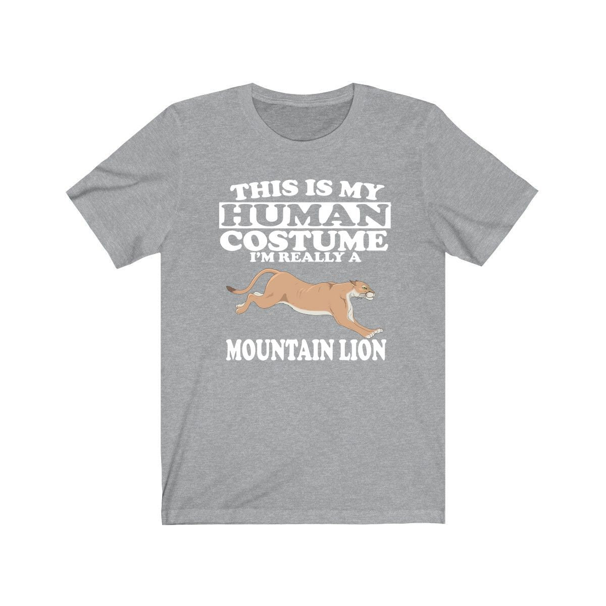 This Is My Human Costume I'm Really A Mountain Lion Shirt, Mountain Lion Lover Shirt, Cougar Shirt, Mountain Lion Funny Gift, Adult Kids Image 3