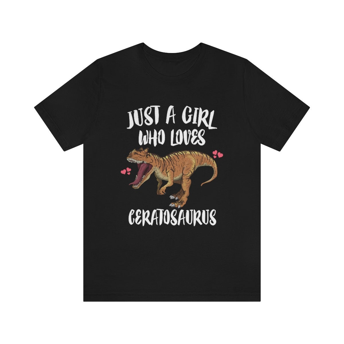 Just A Girl Who Loves Ceratosaurus Dinosaur Shirt, Ceratosaurus Lover Shirt, Ceratosaurus Shirt, Dinosaur Lover Shirt, Dinosaurs Adult Kids Image 1