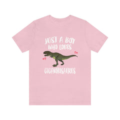 Just A Boy Who Loves Giganotosaurus Dinosaur Shirt - giganotosaurus print design