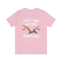 Just a girl who loves pterodactylus Jurassic flying pterosaur tee