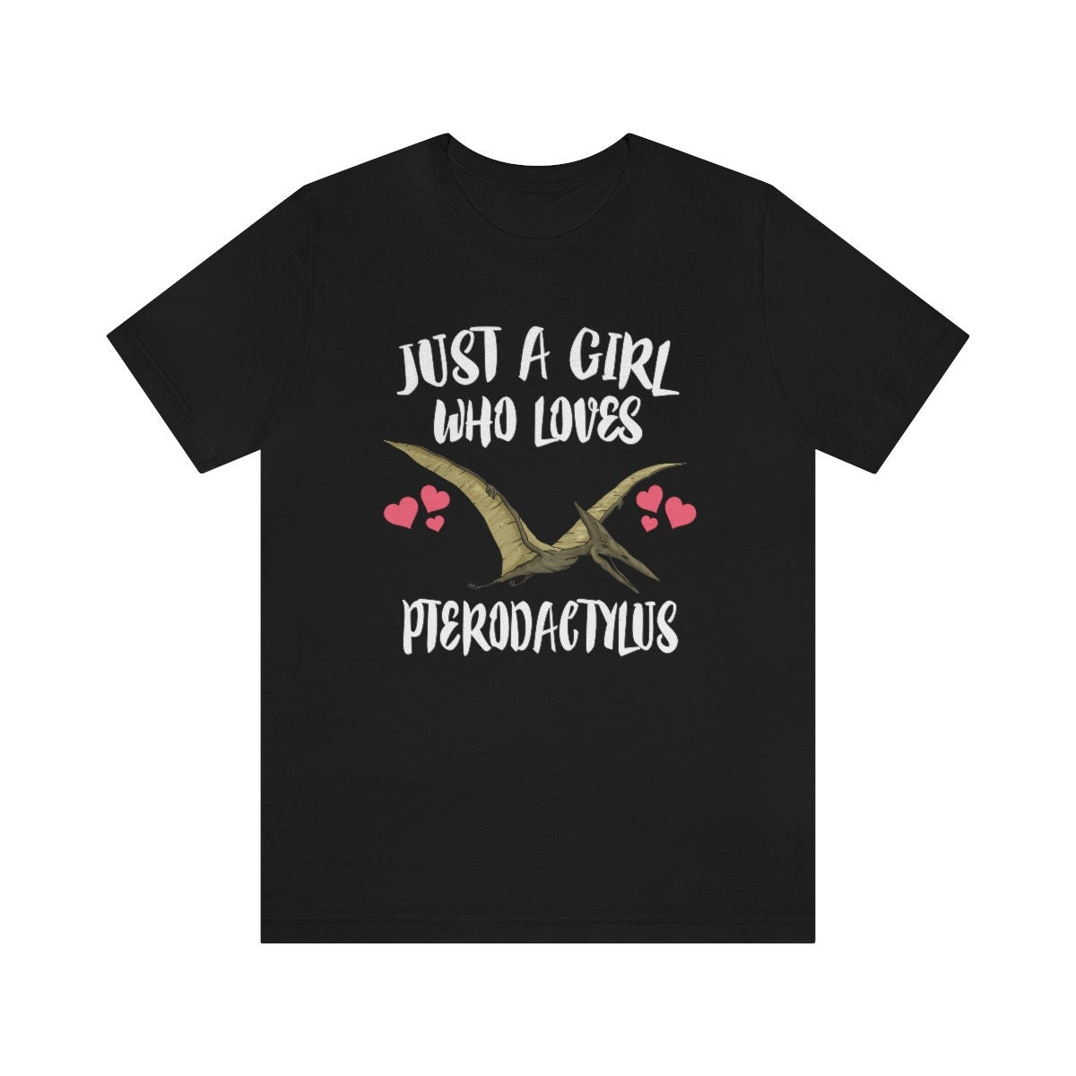 Just A Girl Who Loves Pterodactylus Dinosaur Shirt, Pterodactylus Lover Shirt, Pterodactylus Shirt, Dinosaur Lover Shirt, Adult Kids Image 1