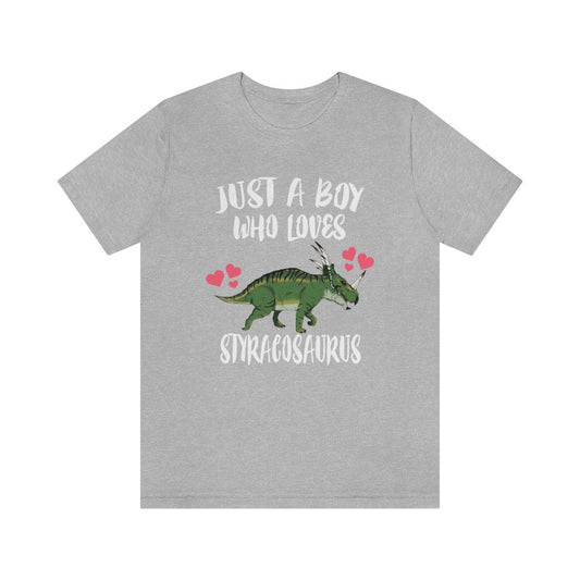Just A Boy Who Loves Styracosaurus Dinosaur Shirt - Styracosaurus print design