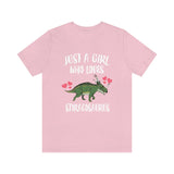 Just A Girl Who Loves Styracosaurus Dinosaur Shirt, Styracosaurus Lover Shirt, Styracosaurus Shirt, Dinosaur Lover Shirt, Adult Kids Image 3