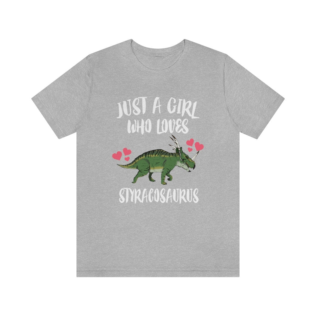 Just A Girl Who Loves Styracosaurus Dinosaur Shirt, Styracosaurus Lover Shirt, Styracosaurus Shirt, Dinosaur Lover Shirt, Adult Kids Image 1