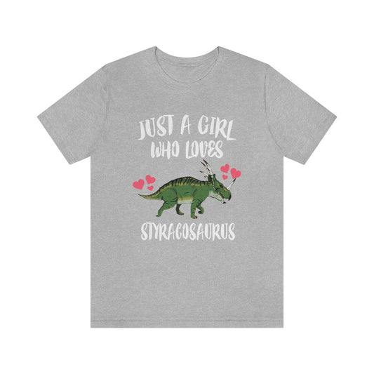 Just A Girl Who Loves Styracosaurus Dinosaur Shirt, Styracosaurus Lover Shirt, Styracosaurus Shirt, Dinosaur Lover Shirt, Adult Kids Image 1