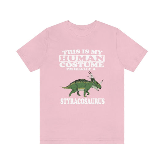 This is my human costume I am really a styracosaurus ceratopsian dino tee