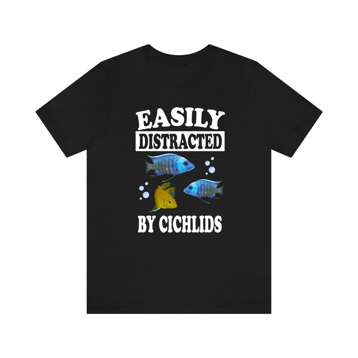 Easily Distracted By Cichlids Fish Shirt, Cichlids Lover Shirt, Cichlids Shirt, Cichlids Lover Gift, Boy Girl Shirt Image 1