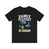 Easily Distracted By Cichlids Fish Shirt, Cichlids Lover Shirt, Cichlids Shirt, Cichlids Lover Gift, Boy Girl Shirt Image 1