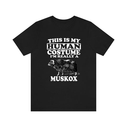This Is My Human Costume I'm Really A Muskox Shirt - muskox print design