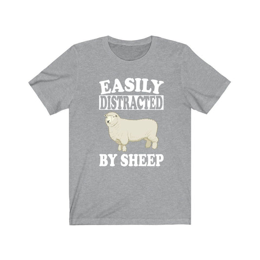 Easily Distracted By Sheep T-Shirt - sheep print design