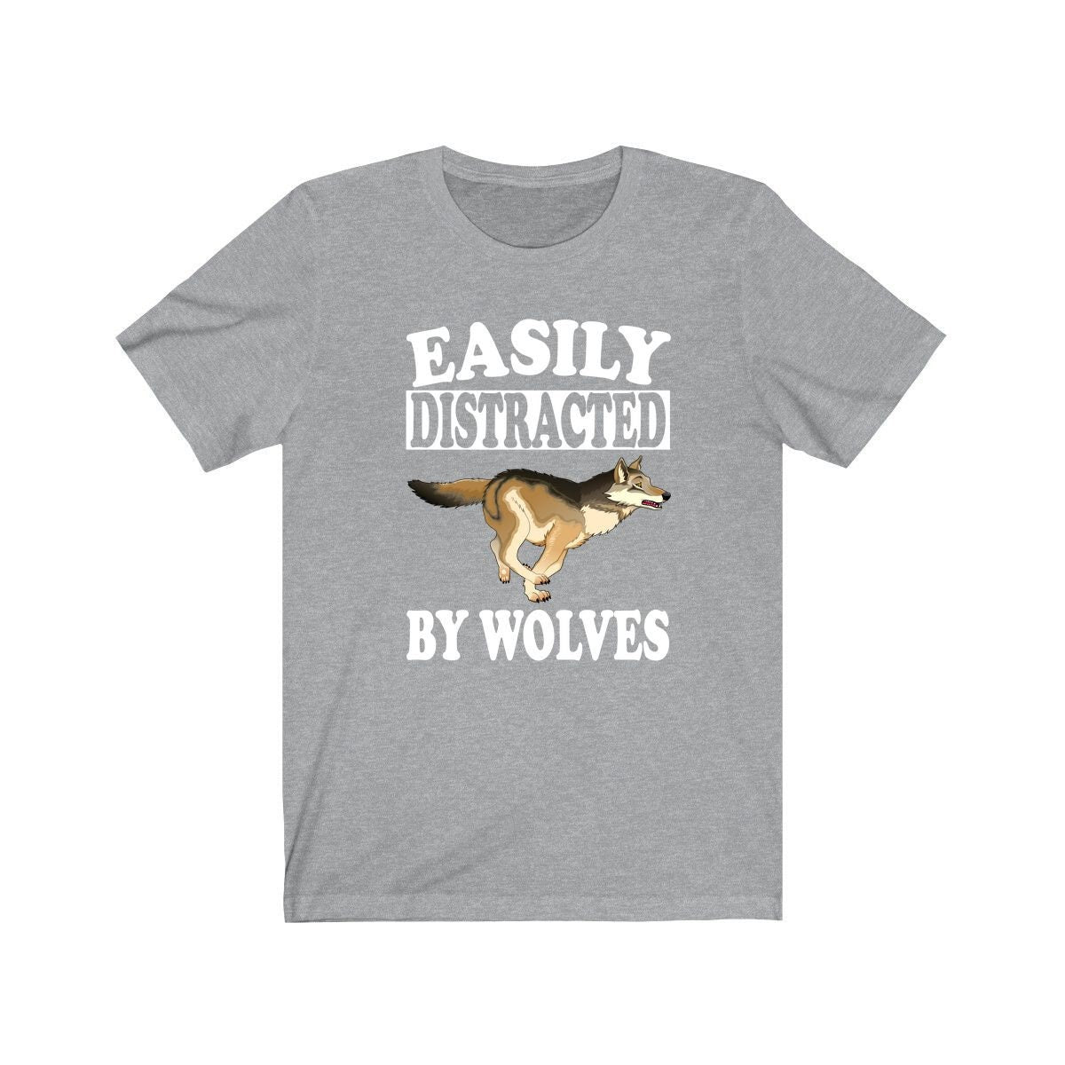 Easily Distracted By Wolves Shirt, Wolf Lover Shirt, Wolf Shirt, Wolf Lover Gift, Wolf Boy Girl Shirt Image 3