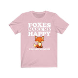 Foxes Make Me Happy Shirt, Fox Lover Shirt, Fox Shirt, Fox Lover Gift, Fox Boy Girl Shirt Image 4