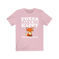 Foxes Make Me Happy T-Shirt - fox print design