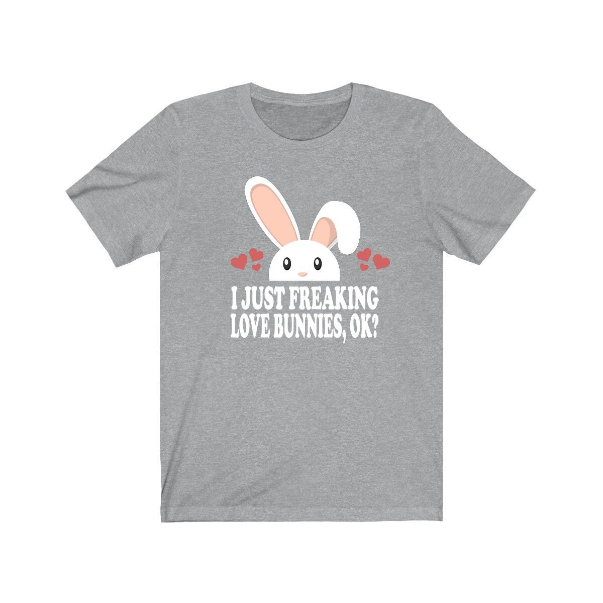 I Just Freaking Love Bunnies Shirt, Bunny Lover Shirt, Rabbit Shirt, Bunny Lover Gift, Bunny Boy Girl Shirt Image 1