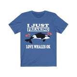 I Just Freaking Love Whales Shirt, Orca Whale Lover Shirt, Whale Shirt, Whale Lover Gift, Orca Whale Boy Girl Shirt Image 3