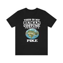 This Is My Human Costume I'm Really A Pike Fish Shirt - pike print design