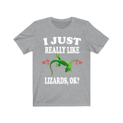 I just really like lizards reptile keeper pet lover tee