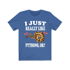 I Just Really Like Pythons Shirt Python Fan Shirt - python print design
