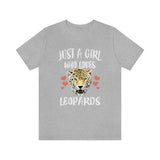 Just A Girl Who Loves Leopards Shirt, Leopard Lover Shirt, Leopard Lover Gift, Animal Lover Shirt, Adult Toddler Infant Kids Gift T-Shirt Image 2