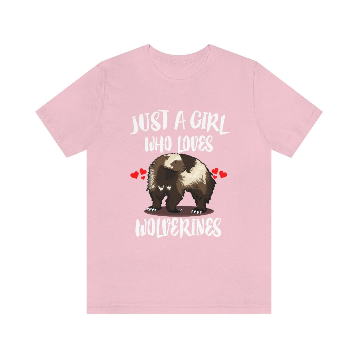 Just A Girl Who Loves Wolverines Shirt, Wolverine Lover Shirt, Wolverine Lover Gift, Wolverine Gift, Wolverine Shirt, Animal Adult Kids Image 3