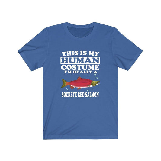 Red Salmon Human Costume Shirt - red salmon print design