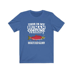 Red Salmon Human Costume Shirt - red salmon print design