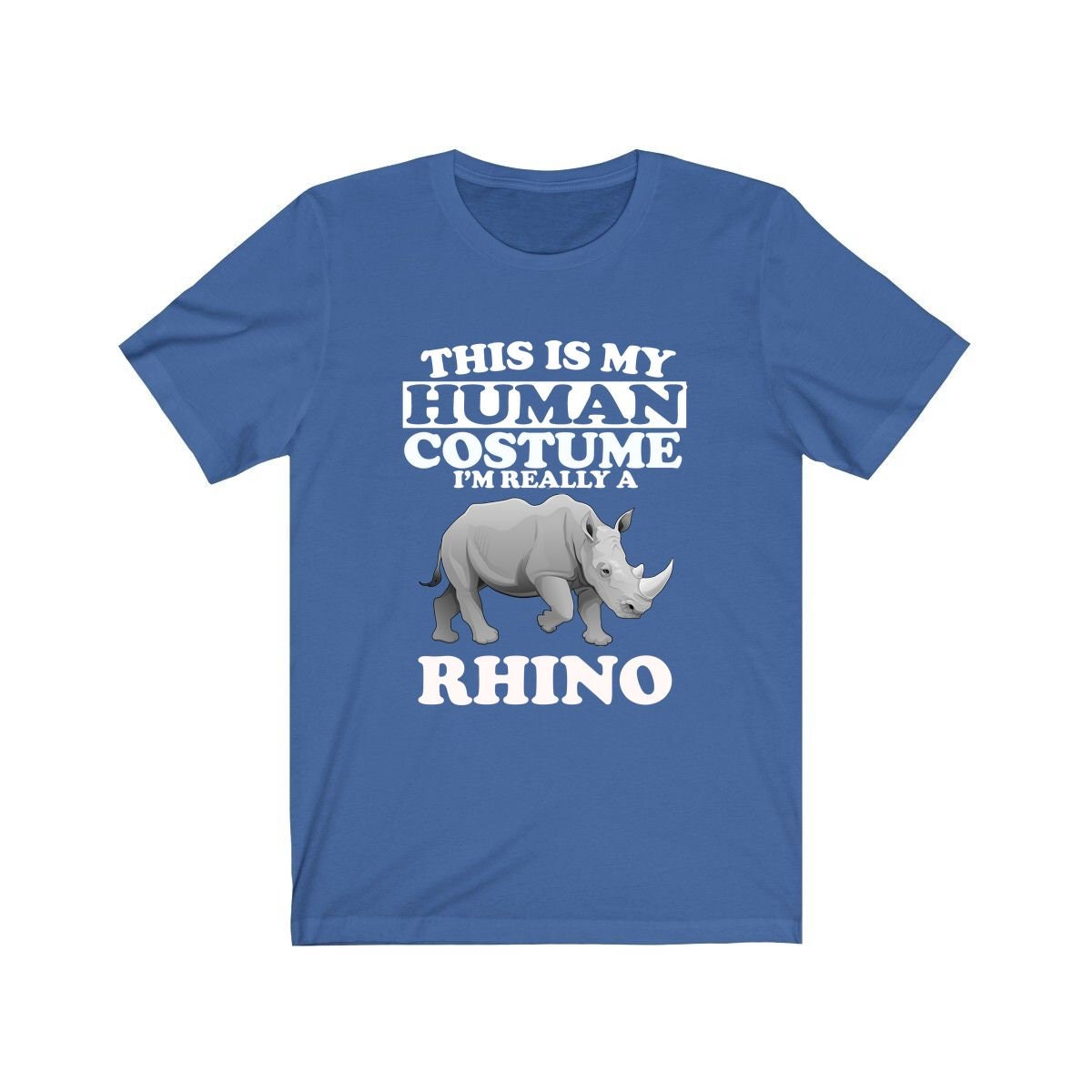 This Is My Human Costume I'm Really A Rhino Shirt, Rhino Lover Shirt, Rhino Shirt, Rhino Funny Gift, Adult Kids Shirt Image 2