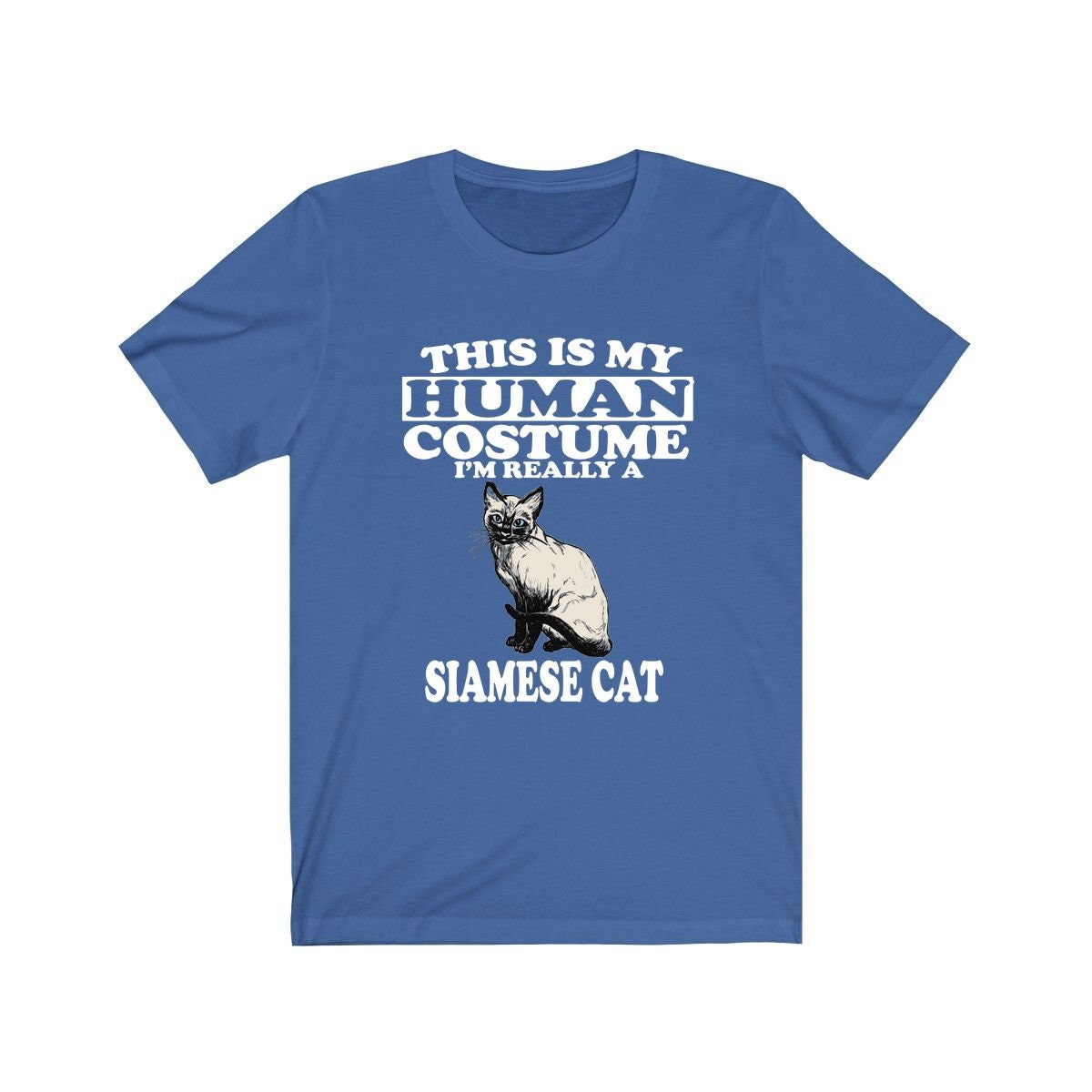 This Is My Human Costume I'm Really A Siamese Cat Shirt, Siamese Cat Lover Shirt, Cat Shirt, Siamese Cat Funny Gift, Adult Kids Shirt Image 3