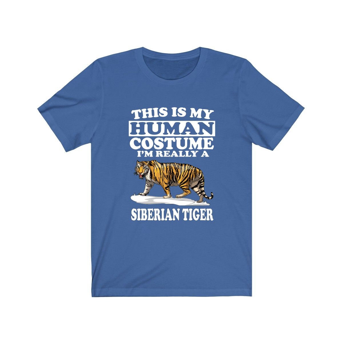 This Is My Human Costume I'm Really A Siberian Tiger Shirt, Siberian Tiger Lover Shirt, Tiger Shirt, Tiger Funny Gift, Adult Kids Shirt Image 2