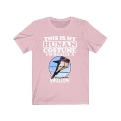 This Is My Human Costume I'm Really A Swallow T-Shirt - swallow bird print design