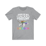 This Is My Human Costume I'm Really A Unicorn Shirt, Unicorn Lover Shirt, Unicorn Shirt, Funny Unicorn Gift, Animal Adult Kids Image 3