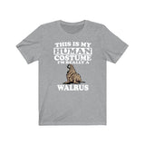 This Is My Human Costume I'm Really A Walrus Shirt, Walrus Lover Shirt, Walrus Shirt, Funny Walrus Gift, Animal Adult Kids Image 3