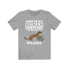 This Is My Human Costume I'm Really A Weasel Shirt - weasel print design