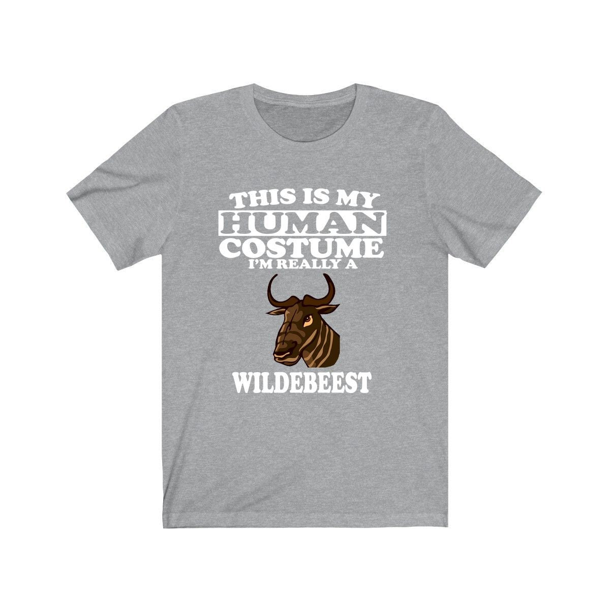 This Is My Human Costume I'm Really A Wildebeest Shirt, Wildebeest Lover Shirt, Wildebeest  Shirt, Funny Wildebeest Gift, Animal Adult Kids Image 1