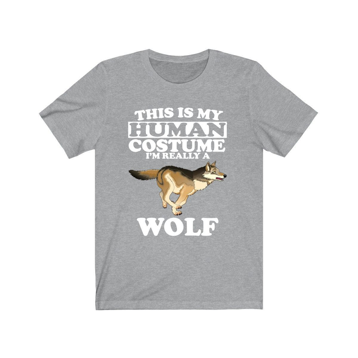 This Is My Human Costume I'm Really A Wolf Shirt, Wolf Lover Shirt, Wolf Shirt, Funny Wolf Gift, Animal Adult Kids Image 3