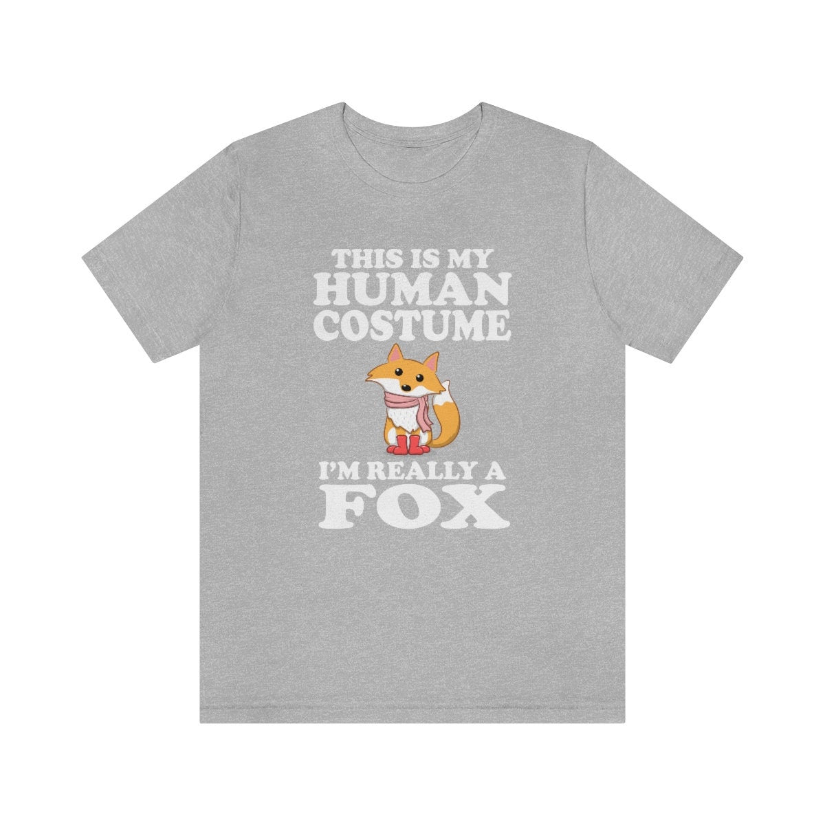This Is My Human Costume I'm Really A Fox Shirt, Fox Lover Shirt, Fox Shirt, Funny Fox Gift, Animal Adult Kids Image 2