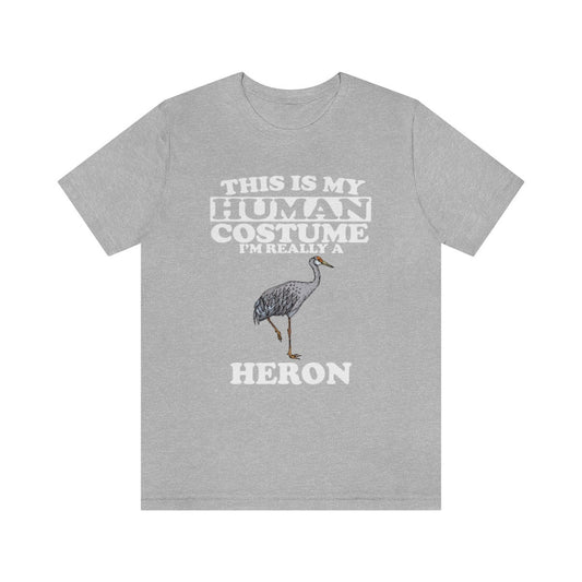 This Is My Human Costume I'm Really A Heron Bird Shirt, Heron Lover Shirt, Heron Shirt, Funny Bird Gift, Animal Adult Kids Image 1