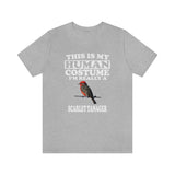 This Is My Human Costume I'm Really A Scarlet Tanager Bird Shirt, Scarlet Tanager Lover Shirt, Birding Shirt, Funny Bird Gift Animal Shirt Image 1