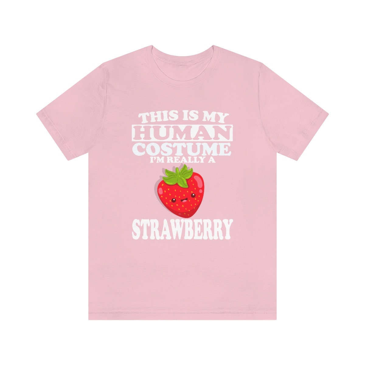 This Is My Human Costume I'm Really A Strawberry Fruit Shirt, Strawberry Lover Shirt, Strawberry Shirt, Funny Strawberry Gift vegan Shirt Image 3