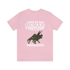 This Is My Human Costume I'm Really A Triceratops Shirt - Triceratops print design