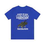This Is My Human Costume I'm Really A Triceratops Dinosaur Shirt, Triceratops Lover Shirt, Dinosaur Shirt, Funny Gift Animal Adult Kid Shirt Image 4