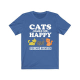 Cats Make Me Happy Shirt, Cat Lover Shirt, Cat Mom Shirt, Funny Cat Gift, Boy Girl Shirt Image 2