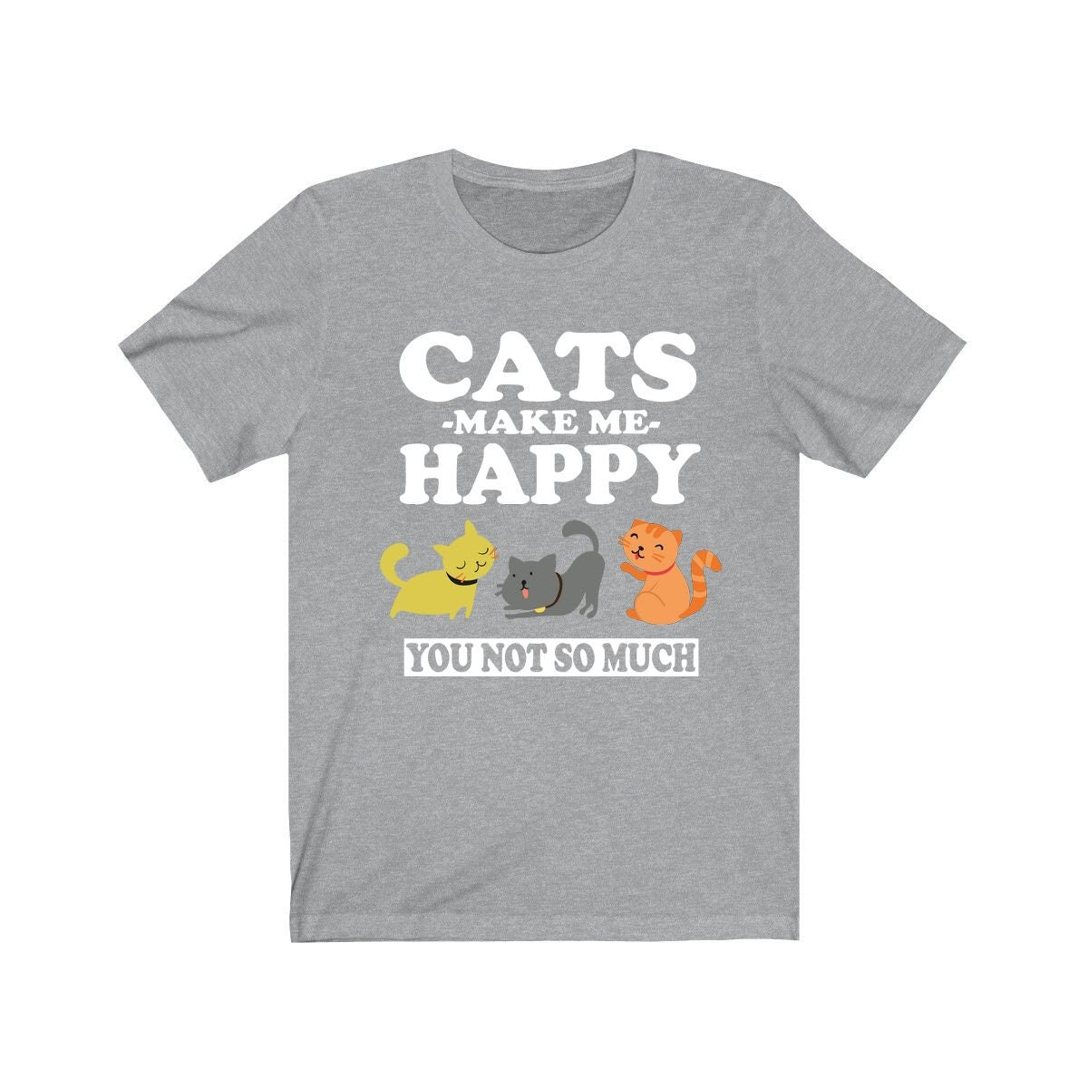 Cats Make Me Happy Shirt, Cat Lover Shirt, Cat Mom Shirt, Funny Cat Gift, Boy Girl Shirt Image 3